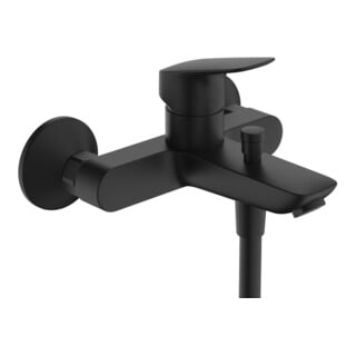 hansgrohe Einhebel-Wannenarmatur Logis mattschwarz, AP, Ausladung 194mm