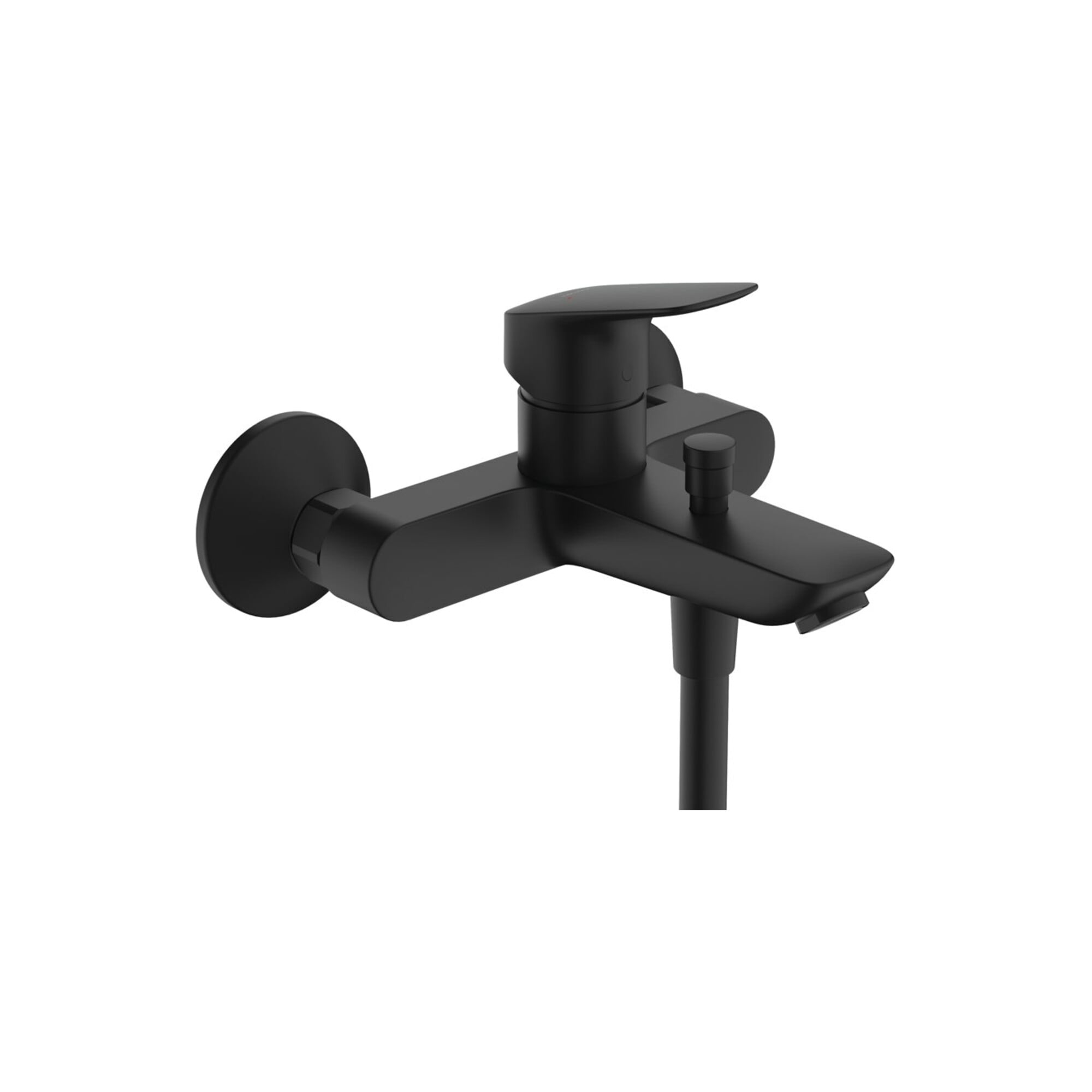 hansgrohe Einhebel-Wannenarmatur Logis mattschwarz, AP, Ausladung 194mm