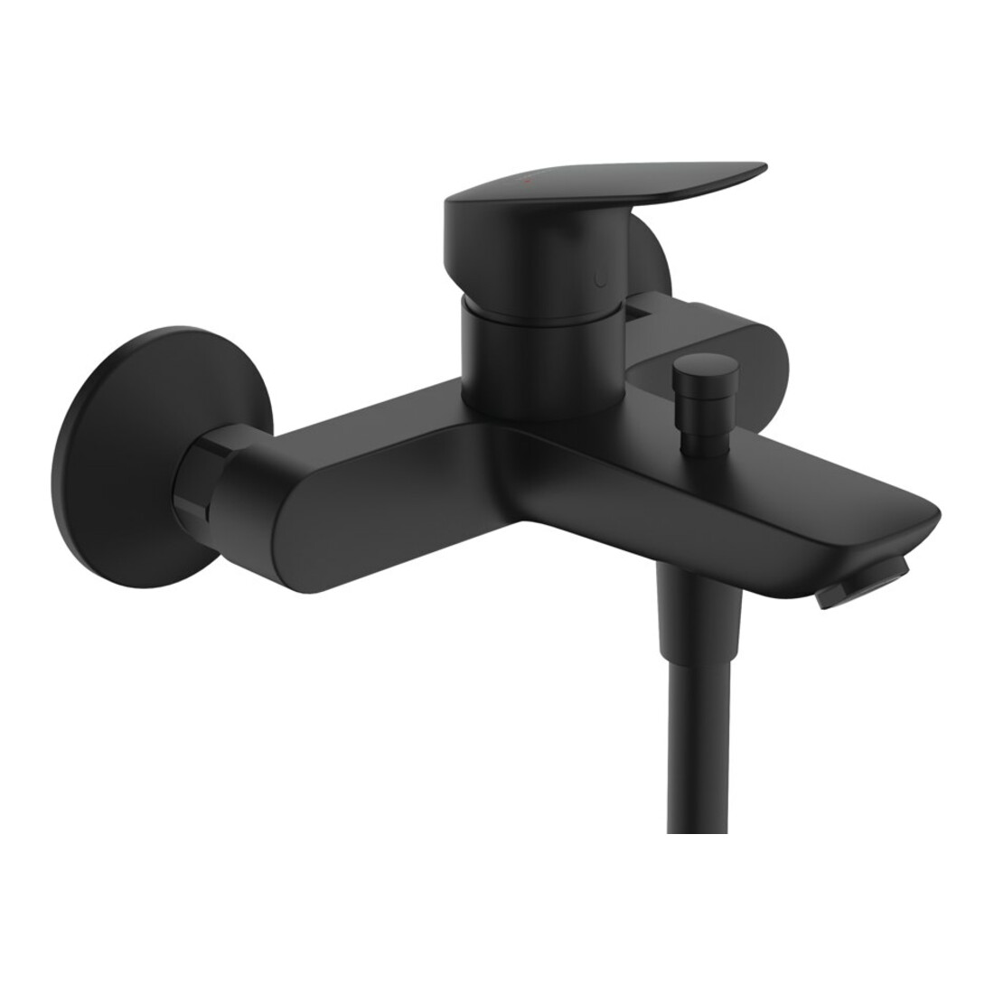 hansgrohe Einhebel-Wannenarmatur Logis mattschwarz, AP, Ausladung 194mm