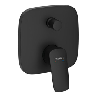 hansgrohe Einhebel-Wannenarmatur Logis mattschwarz, UP, 2 Verbraucher