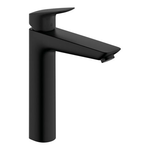 hansgrohe Einhebel-Waschtischarmatur Logis KS-Zugst.-Abl., o CSt, A 166mm, matt-sw
