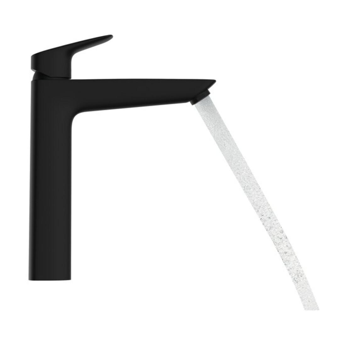 hansgrohe Einhebel-Waschtischarmatur Logis KS-Zugst.-Abl., o CSt, A 166mm, matt-sw