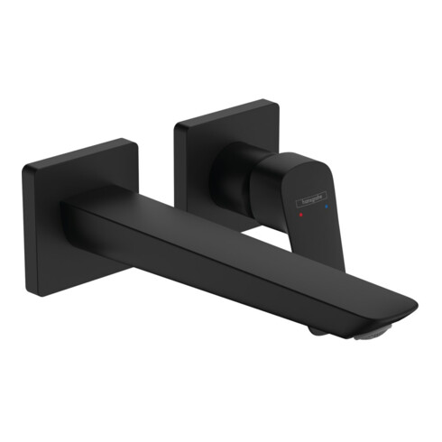 hansgrohe Einhebel-Waschtischarmatur Logis matt-sw, UP, f Wandmont., Ausl. 206mm