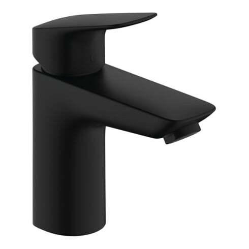 hansgrohe Einhebel-Waschtischarmatur Logis Pus-Op-Abl, o CSt, Ausl. 108mm, matt-sw