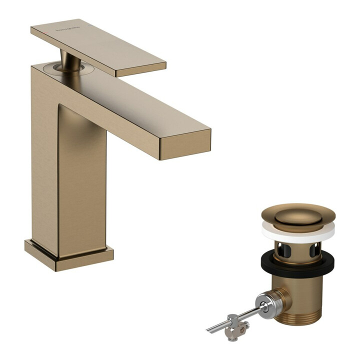 hansgrohe Einhebel-Waschtischarmatur Tecturis E A 144mm, m Zugst.Abl.Gar., brush. bron