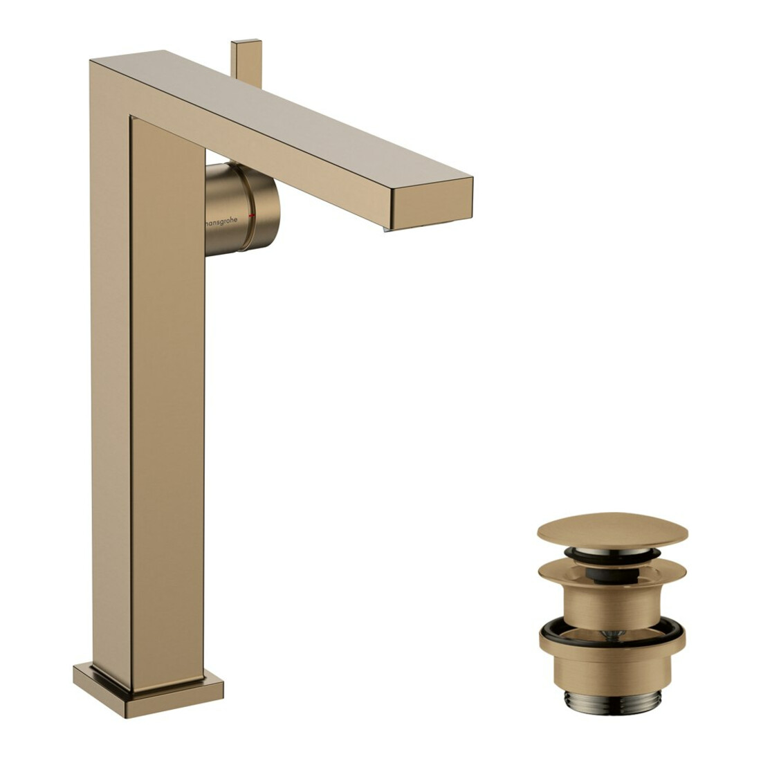 hansgrohe Einhebel-Waschtischarmatur Tecturis E A 197mm, m Pus-Op-Abl, brush. bron