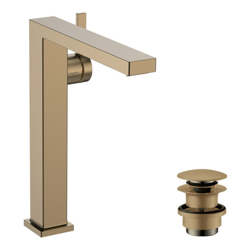 hansgrohe Einhebel-Waschtischarmatur Tecturis E A 197mm, m Pus-Op-Abl, brush. bron