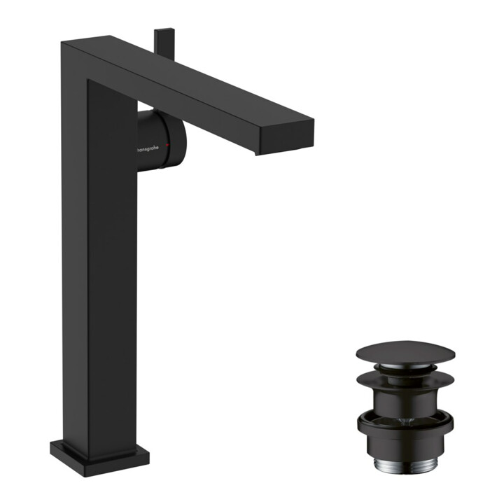 hansgrohe Einhebel-Waschtischarmatur Tecturis E A 197mm, m Push-Open-Ablaufg., matt-sw
