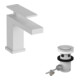hansgrohe Einhebel-Waschtischarmatur Tecturis E Ausl. 122mm, m Zugst.Abl.Gar., mattweiß-3