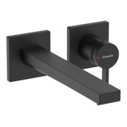 hansgrohe Einhebel-Waschtischarmatur Tecturis E Ausl. 225mm, UP, f Wandmont., matt-sw