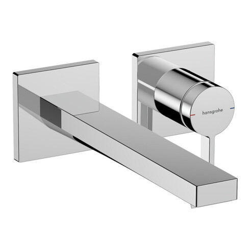 hansgrohe Einhebel-Waschtischarmatur Tecturis E Ausl. 225mm, UP, für Wandmontage, chrom
