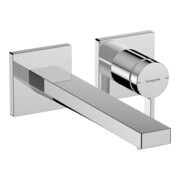 hansgrohe Einhebel-Waschtischarmatur Tecturis E Ausl. 225mm, UP, für Wandmontage, chrom