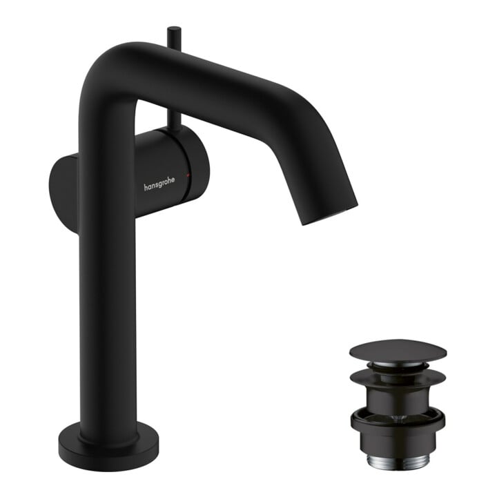 hansgrohe Einhebel-Waschtischarmatur Tecturis S A 139mm, m Push-Open-Ablaufg., matt-sw