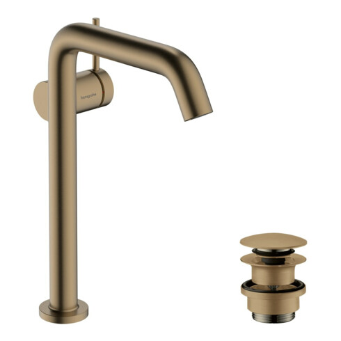 hansgrohe Einhebel-Waschtischarmatur Tecturis S A 167mm, m Pus-Op-Abl, brush. bron
