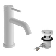 hansgrohe Einhebel-Waschtischarmatur Tecturis S Ausl. 108mm, m Zugst.Abl.Gar., mattweiß-3