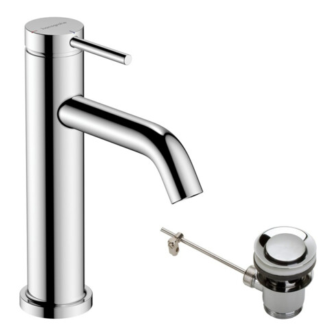 hansgrohe Einhebel-Waschtischarmatur Tecturis S Ausl. 116mm, m Zugst.Abl.Gar., chrom