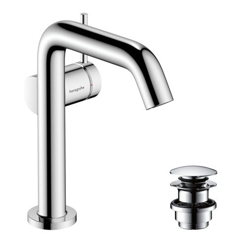 hansgrohe Einhebel-Waschtischarmatur Tecturis S Ausl. 139mm, m Push-Open-Ablaufg., chrom