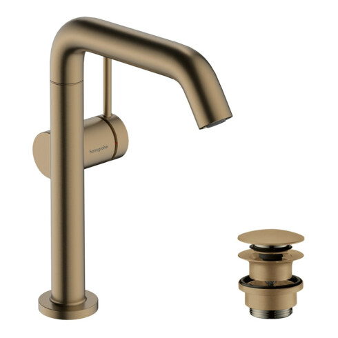hansgrohe Einhebel-Waschtischarmatur Tecturis S m Schwenka. + Pus-Op-Abl, brush. bron