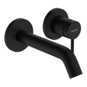 hansgrohe Einhebel-Waschtischarmatur Tecturis S UP, f Wandmont., Ausl. 165mm, matt-sw