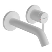 hansgrohe Einhebel-Waschtischarmatur Tecturis S UP, f Wandmont., Ausl. 165mm, mattweiß