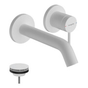 hansgrohe Einhebel-Waschtischarmatur Tecturis S UP, f Wandmont., Ausl. 165mm, mattweiß-3