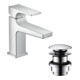hansgrohe Waschtisch-Einhebelmischer 100 Metropol m HG, Pus-Op-Abl, Ausl. 127mm, chr-3
