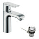 hansgrohe Waschtisch-Einhebelmischer 110 Metris mit Zugstangen-Ablaufgarnitur, chrom-3