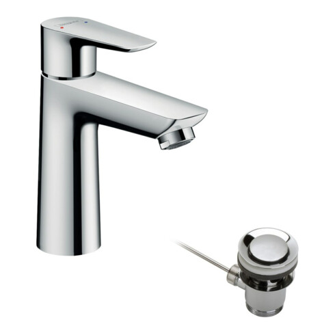 hansgrohe Waschtisch-Einhebelmischer 110 Talis E mit Zugstangen-Ablaufgarnitur, chrom