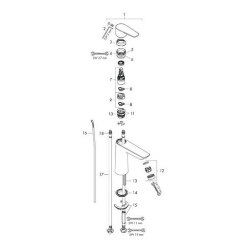 hansgrohe Einhebel-Waschtischmischer 110 TALIS E mit Ablaufgarnitur G 1 1/4" chrom
