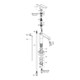 hansgrohe Einhebel-Waschtischmischer 125 E AXOR CITTERIO DN 15, mit Hebelgriff mit Zugstangen-Ablaufgarnitur 1 1/4" chrom-4