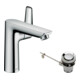 hansgrohe Waschtisch-Einhebelmischer 150 Talis E mit Zugstangen-Ablaufgarnitur, chrom-3