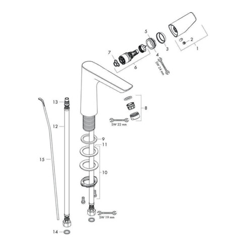 hansgrohe Einhebel-Waschtischmischer 150 TALIS E mit Ablaufgarnitur G 1 1/4" chrom