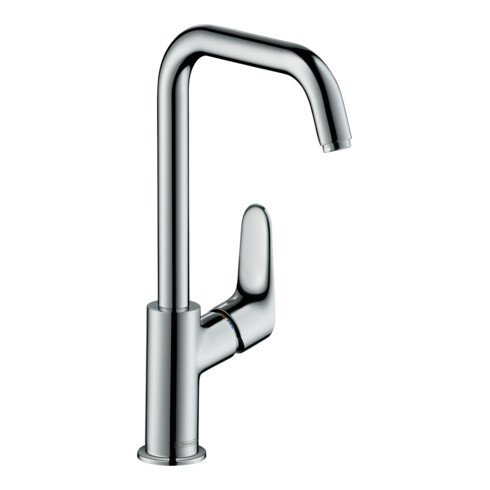 hansgrohe Waschtisch-Einhebelmischer 240 Focus m Zugst.Abl.Gar., m Schwenkausl., chrom