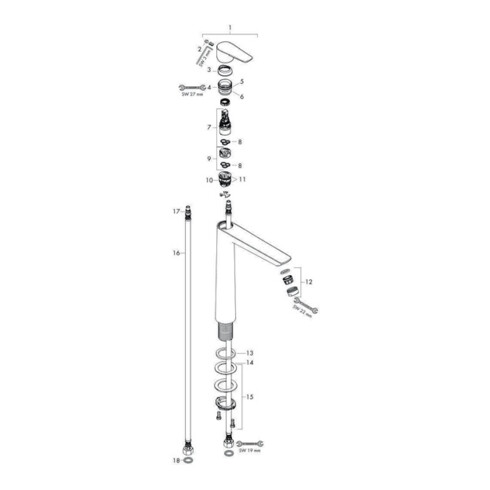 hansgrohe Einhebel-Waschtischmischer 240 TALIS E ohne Ablaufgarnitur chrom