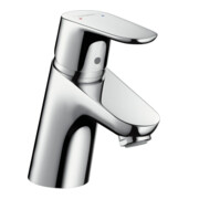 hansgrohe Waschtisch-Einhebelmischer Focus 70 mit Push-Open-Ablaufgarnitur, chrom