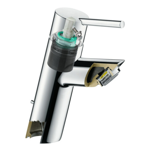 hansgrohe Waschtisch-Einhebelmischer 80 Talis S mit Zugstangen-Ablaufgarnitur, chrom