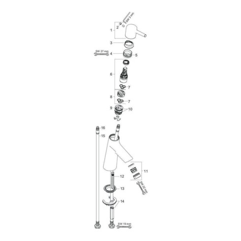 hansgrohe Einhebel-Waschtischmischer 80 TALIS S DN 15 ohne Ablaufgarnitur chrom