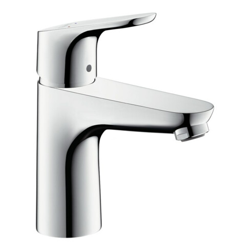hansgrohe Waschtisch-Einhebelmischer 100 Focus ohne Zugstangen-Ablaufgarnitur, chrom
