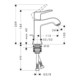 hansgrohe Einhebel-Waschtischmischer METRIS CLASSIC DN 15 Zugstangen-Ablaufgarnitur 1 1/4" chrom-3