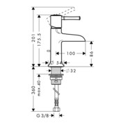 hansgrohe Einhebel Waschtischmischer TALIS CLASSIC Natural, DN 15 chrom-3