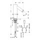 hansgrohe Elektr.-WT-Mischer Axor Starck Temperatur-Regler 230 V Edelstahl optik