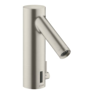hansgrohe Elektronischer Waschtischmischer Axor Starck m Temp.-Reg., Batt, Stainl. st. opt