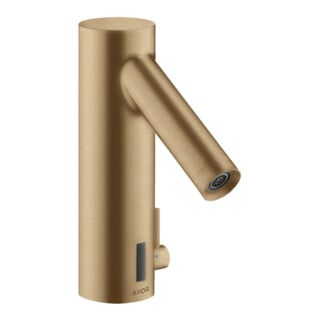 hansgrohe Elektronischer Waschtischmischer Axor Starck m Temp.-Reg., Batteriebetr., brush. bron