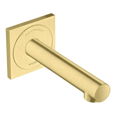 hansgrohe Elektronischer Waschtischmischer Axor Uno UP, Ausladung 161mm, brushed brass
