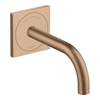 hansgrohe Elektronischer Waschtischmischer Axor Uno UP, Ausladung 165mm, brushed red gold