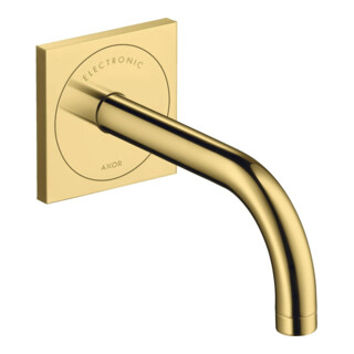 hansgrohe Elektronischer Waschtischmischer Axor Uno UP, Ausladung 165mm, polished gold optic