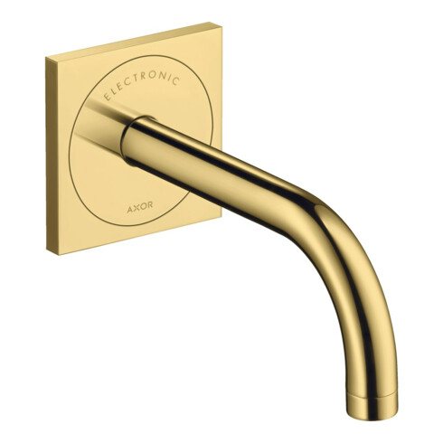 hansgrohe Elektronischer Waschtischmischer Axor Uno UP, Ausladung 165mm, polished gold optic