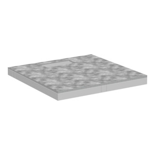 hansgrohe Élément de douche RainDrain Board 1000x1000 mm, avec set d'installation, chromé