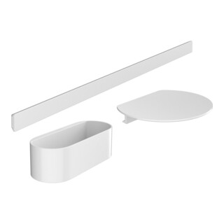 hansgrohe Ensemble baignoire WallStoris en plastique, blanc mat