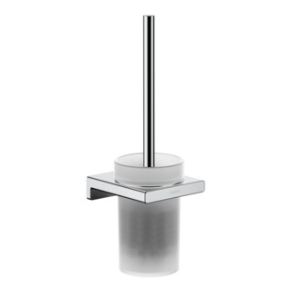 hansgrohe Ensemble brosse WC AddStoris fixation murale, métal, verre, chrome